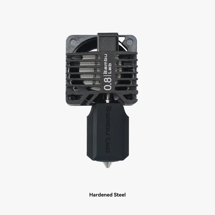 BAMBU P1 SERIES P1 COMPLETE HOTEND ASSEMBLY WITH HARDENED STEEL NOZZLE 0.8 MM 