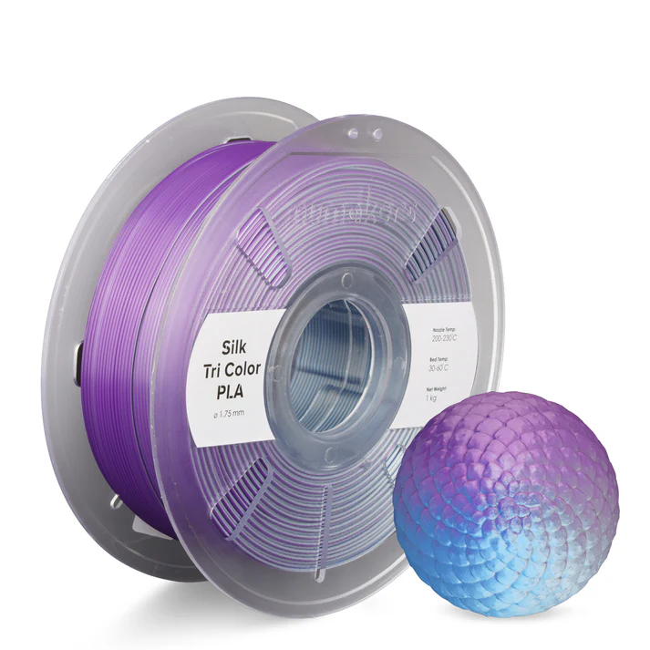 Numakers TRI-COLOR PLA Silk Silver-Purple-Blue 1KG 1.75mm    