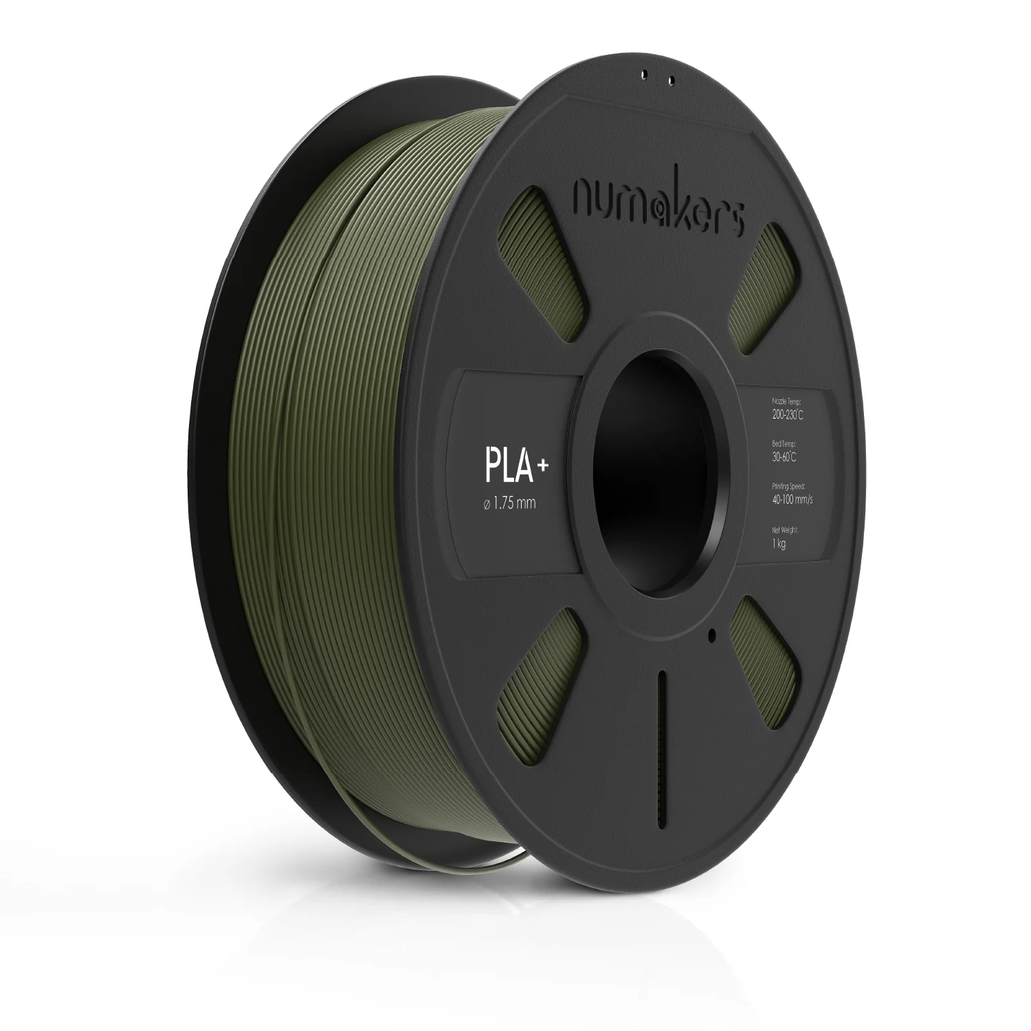 Numakers PLA+ Army Green 1Kg, 1.75mm