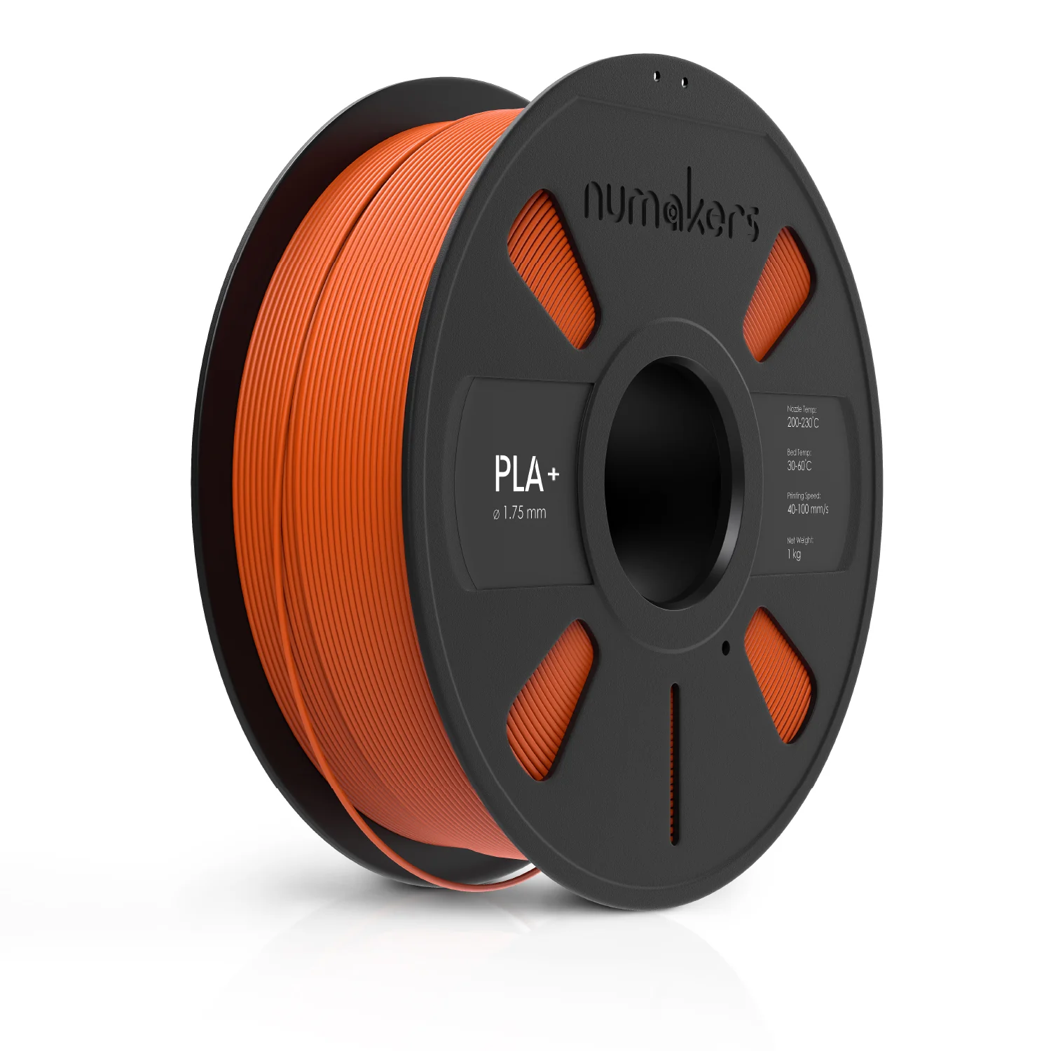 Numakers PLA+ Outrageous Orange 1.75mm 1Kg